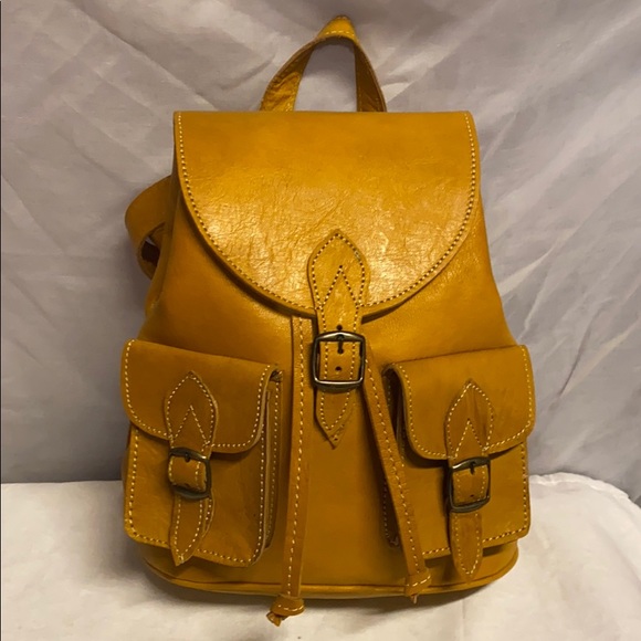 Moroccan Leather Backpack - Picture 1 of 15